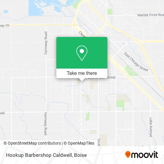 Hookup Barbershop Caldwell map