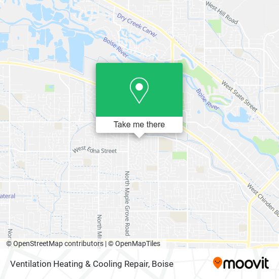 Ventilation Heating & Cooling Repair map