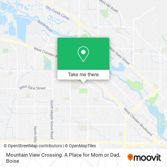 Mapa de Mountain View Crossing. A Place for Mom or Dad
