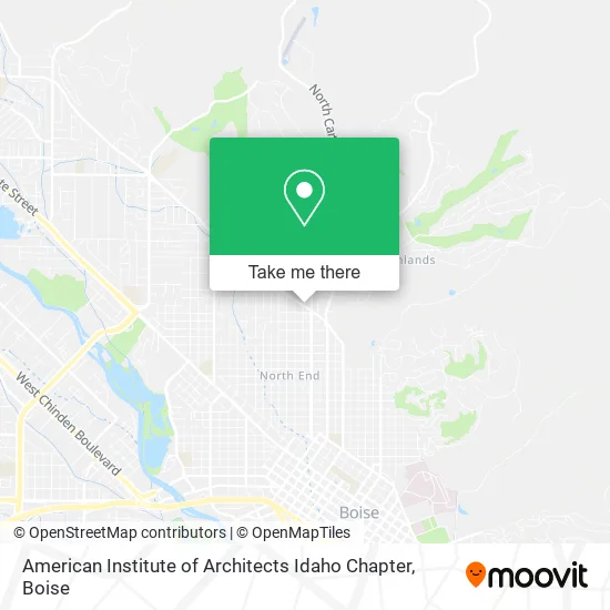 Mapa de American Institute of Architects Idaho Chapter
