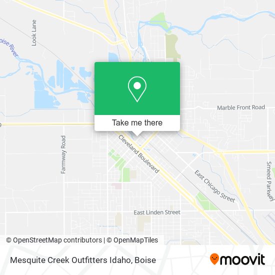 Mesquite Creek Outfitters Idaho map