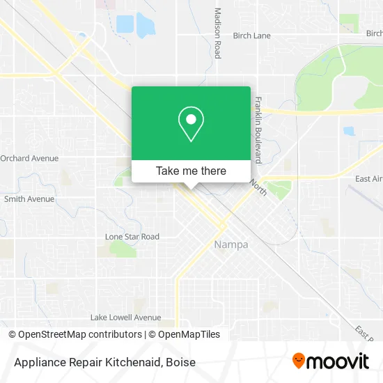 Appliance Repair Kitchenaid map