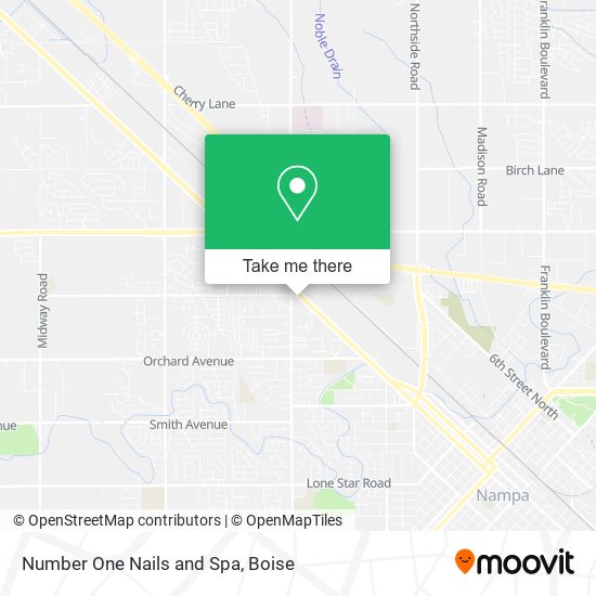 Number One Nails and Spa map