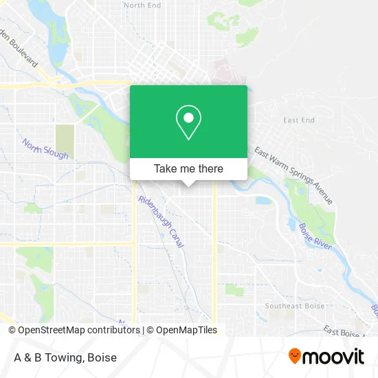 A & B Towing map