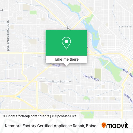 Kenmore Factory Certified Appliance Repair map