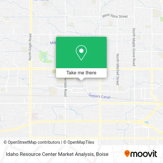 Idaho Resource Center Market Analysis map