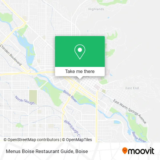Menus Boise Restaurant Guide map