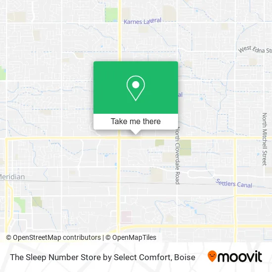 The Sleep Number Store by Select Comfort map