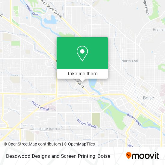 Mapa de Deadwood Designs and Screen Printing