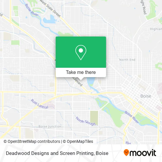 Deadwood Designs and Screen Printing map