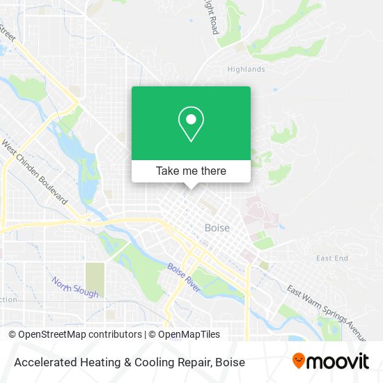 Accelerated Heating & Cooling Repair map