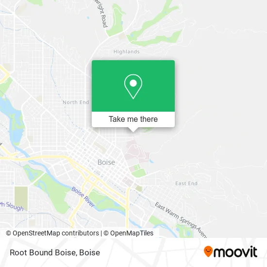 Root Bound Boise map