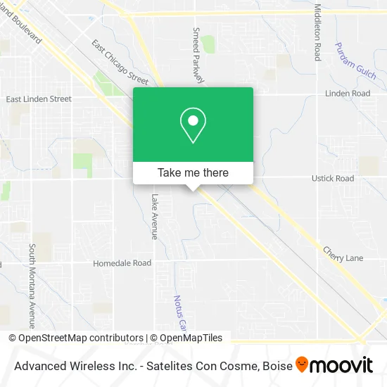 Mapa de Advanced Wireless Inc. - Satelites Con Cosme