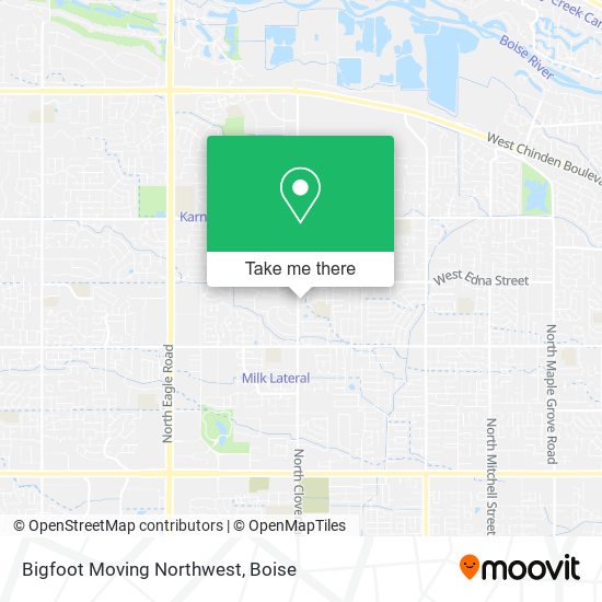 Mapa de Bigfoot Moving Northwest