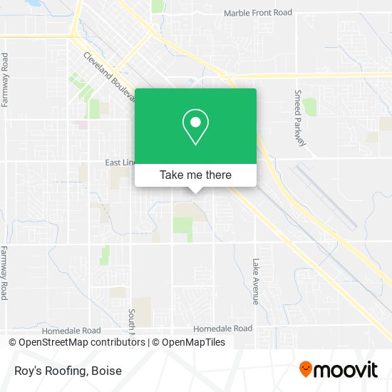 Roy's Roofing map