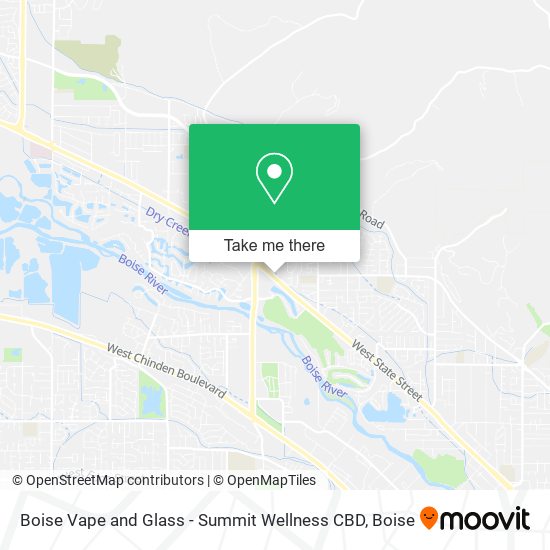 Mapa de Boise Vape and Glass - Summit Wellness CBD