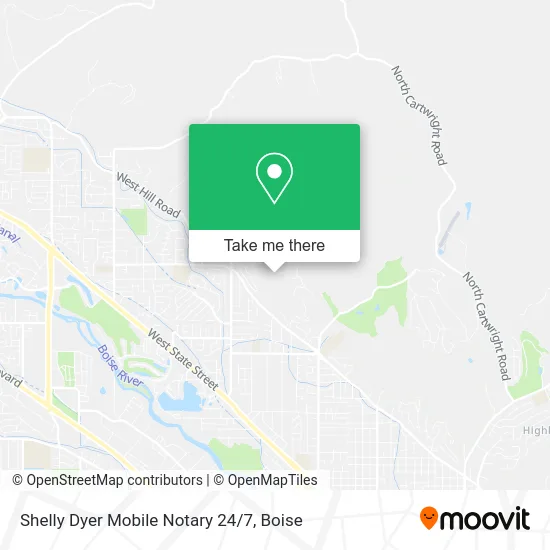 Shelly Dyer Mobile Notary 24/7 map