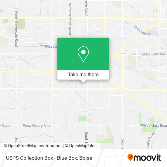 USPS Collection Box - Blue Box map