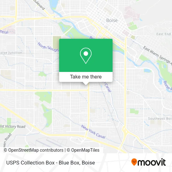 Mapa de USPS Collection Box - Blue Box
