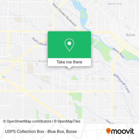 USPS Collection Box - Blue Box map