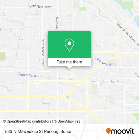 633 N Milwaukee St Parking map