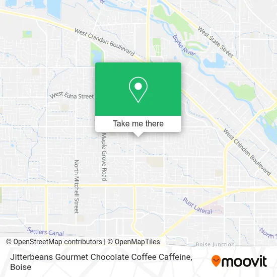 Jitterbeans Gourmet Chocolate Coffee Caffeine map