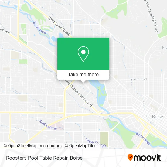 Roosters Pool Table Repair map