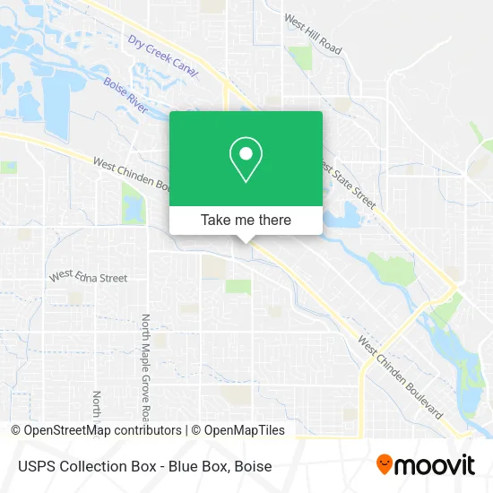 USPS Collection Box - Blue Box map