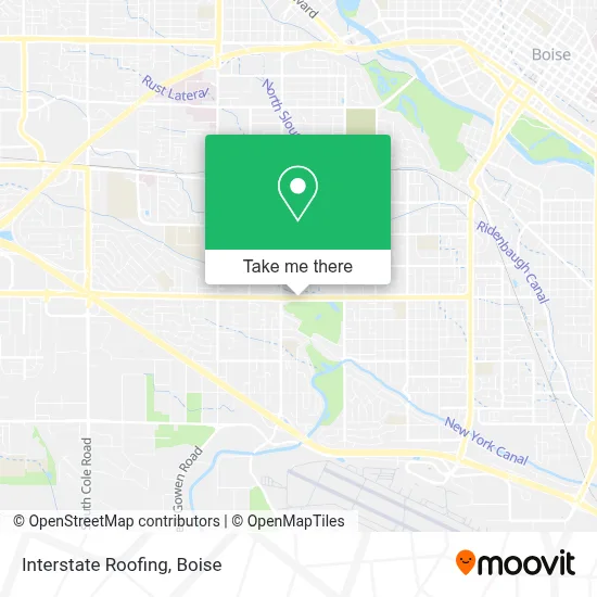 Interstate Roofing map
