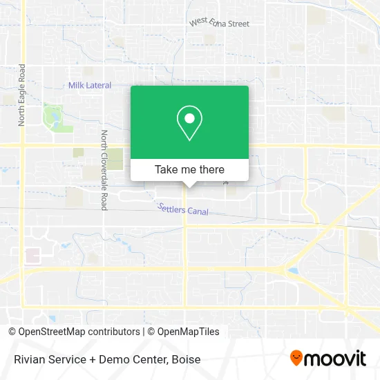 Rivian Service + Demo Center map