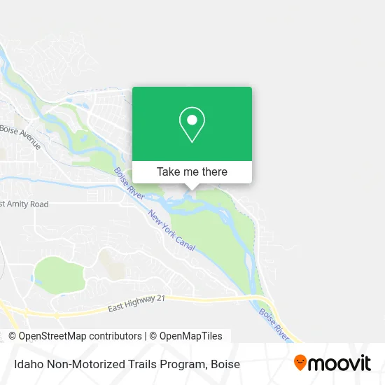 Idaho Non-Motorized Trails Program map