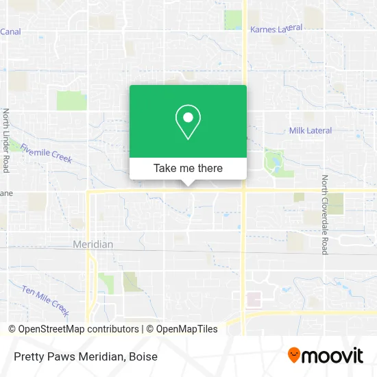 Pretty Paws Meridian map