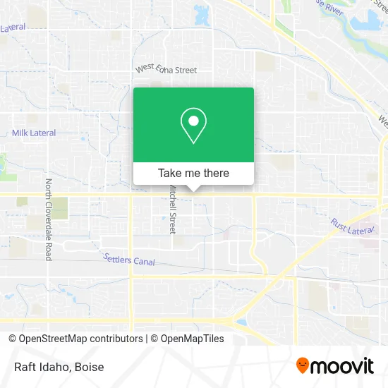 Raft Idaho map