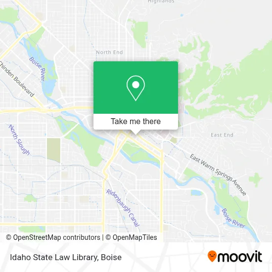 Idaho State Law Library map