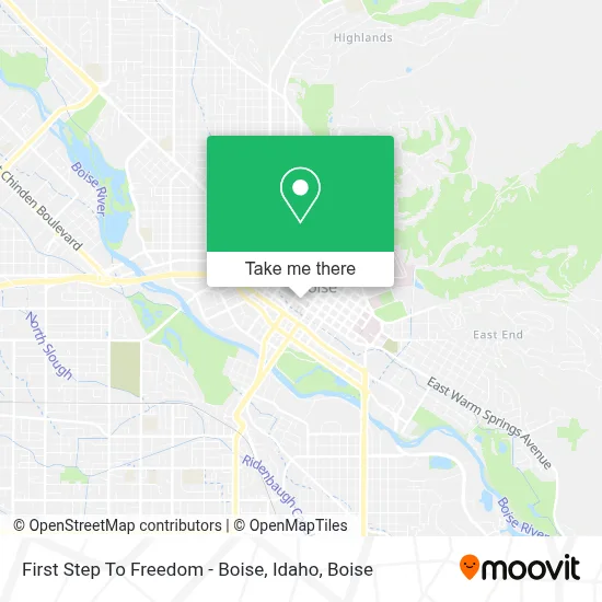 First Step To Freedom - Boise, Idaho map