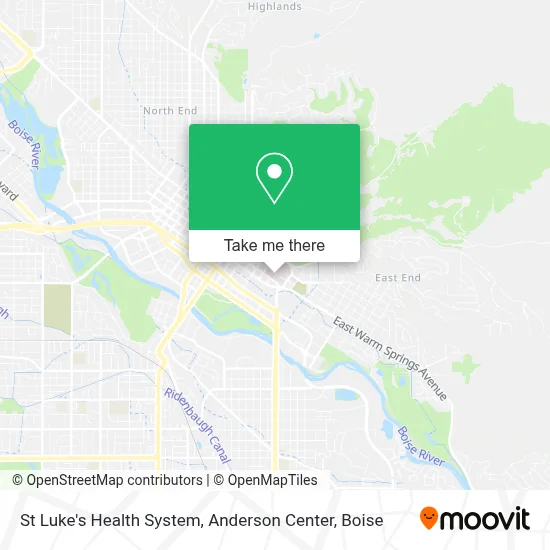 St Luke's Health System, Anderson Center map