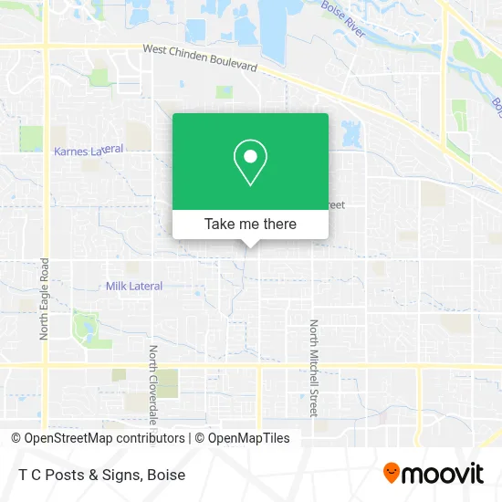 T C Posts & Signs map