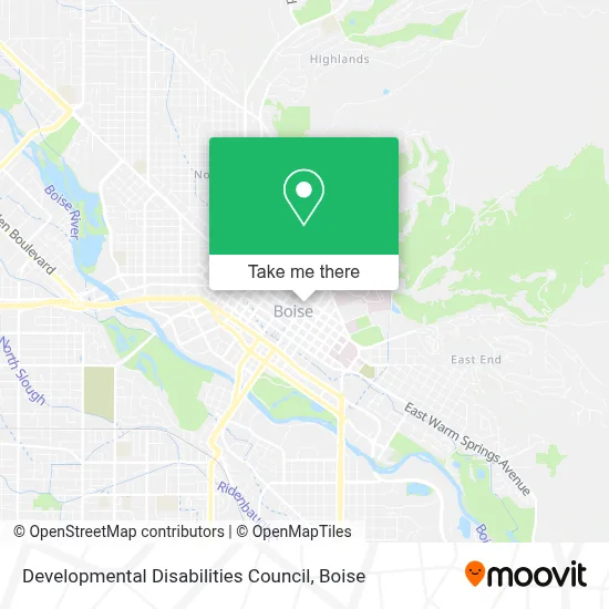 Developmental Disabilities Council map