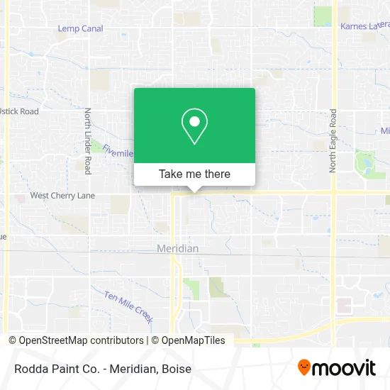 Rodda Paint Co. - Meridian map