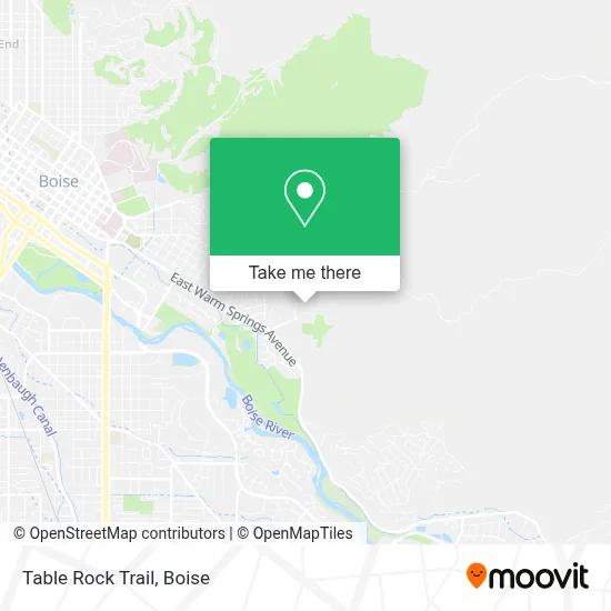 Table Rock Trail map