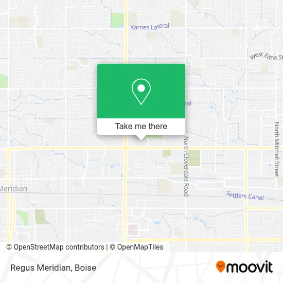 Regus Meridian map