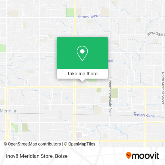 Inov8 Meridian Store map