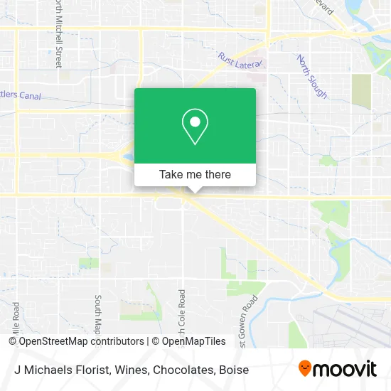 J Michaels Florist, Wines, Chocolates map