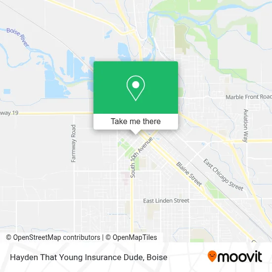 Hayden That Young Insurance Dude map