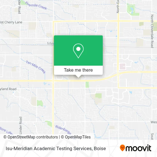 Isu-Meridian Academic Testing Services map