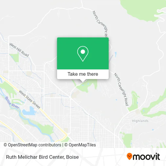 Ruth Melichar Bird Center map