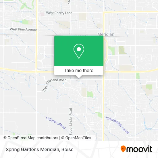 Spring Gardens Meridian map