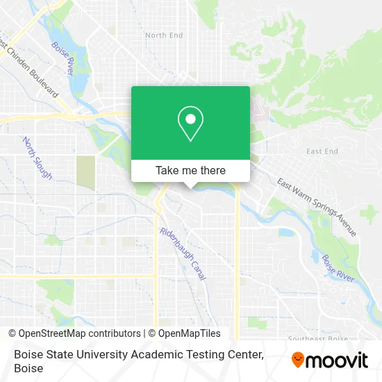 Boise State University Academic Testing Center map