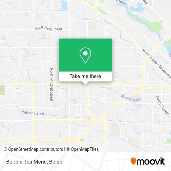 Bubble Tea Menu map