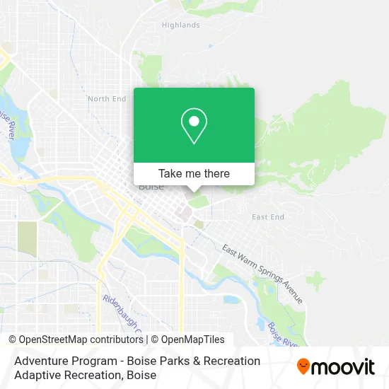 Adventure Program - Boise Parks & Recreation Adaptive Recreation map
